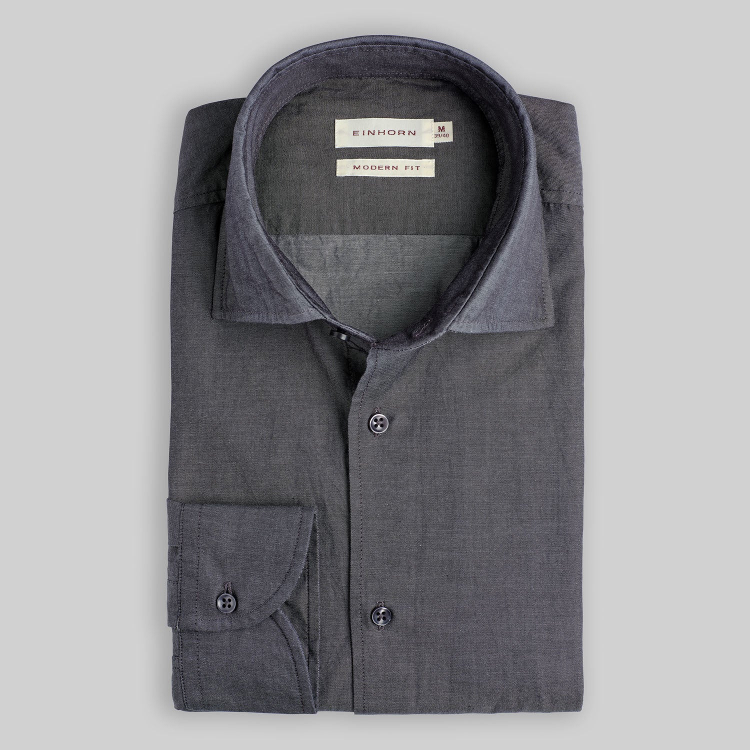 Hemd Modern Fit Twill Schwarz - Eleganter Allrounder.
