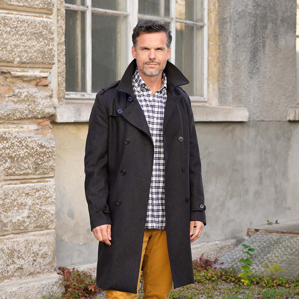 Flanellhemd Modern Fit mit Gittermuster aus Baumwoll-Flanell.