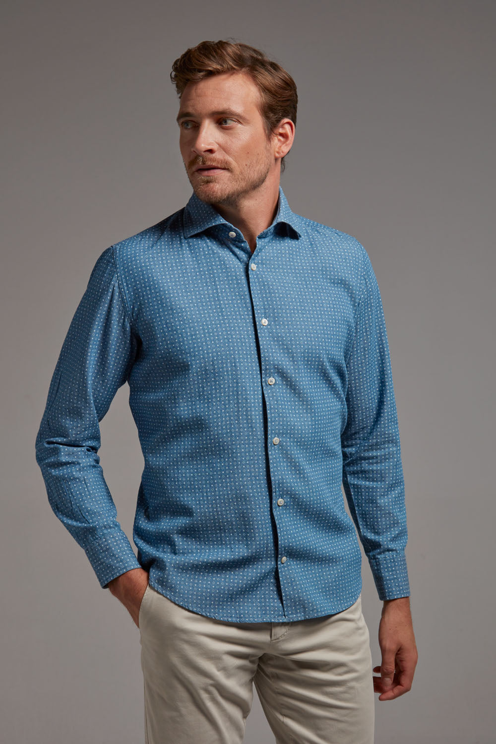 Modern Fit Print Denim