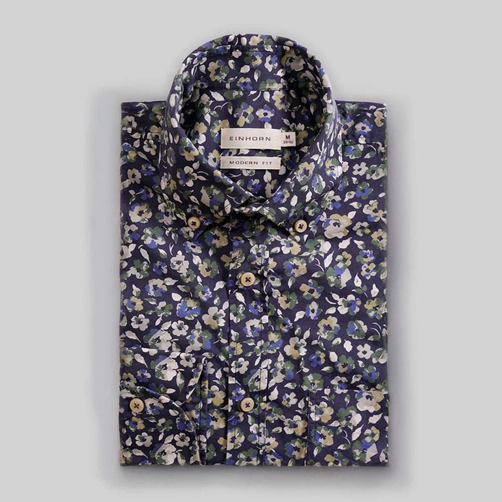 Hemd Modern Fit Blumenmuster
