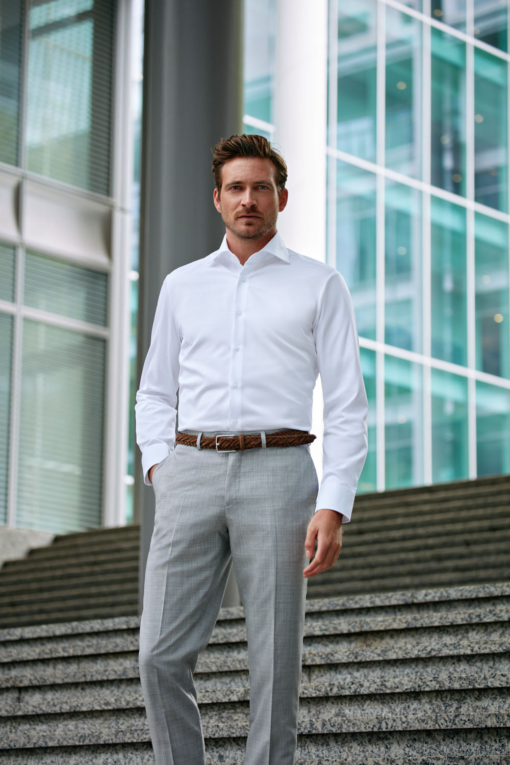 weisses business Hemd Herren herrenhemd weiß