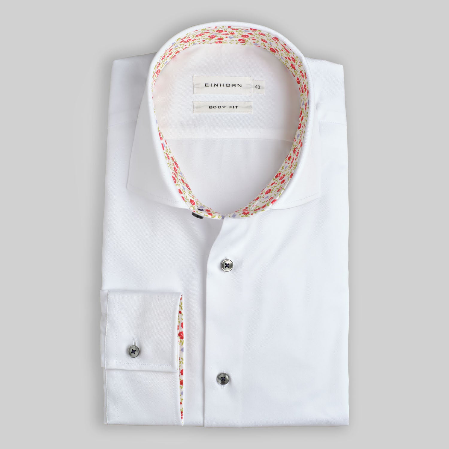 weißes Hemd bügelfrei knitterfrei twill non iron herrenhemd einhorn