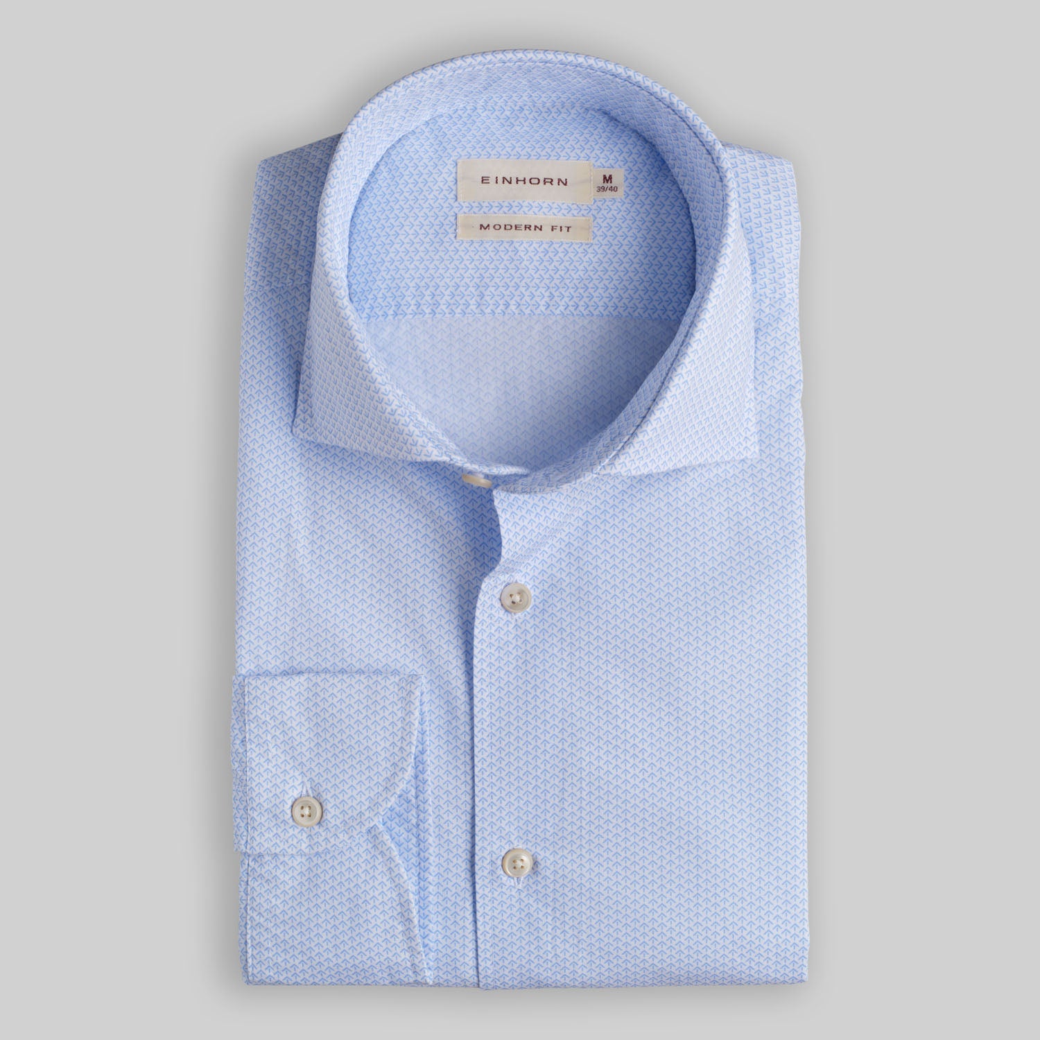 Das Einhorn Hemd Modern Fit Mikrodruck Gewaschen verbindet dezente Musterung mit einem modernen, gepflegten Look.