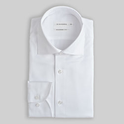 Hemd Modern Fit Twill Non Iron Weiss