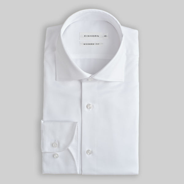 Hemd Modern Fit Twill Non Iron Weiss