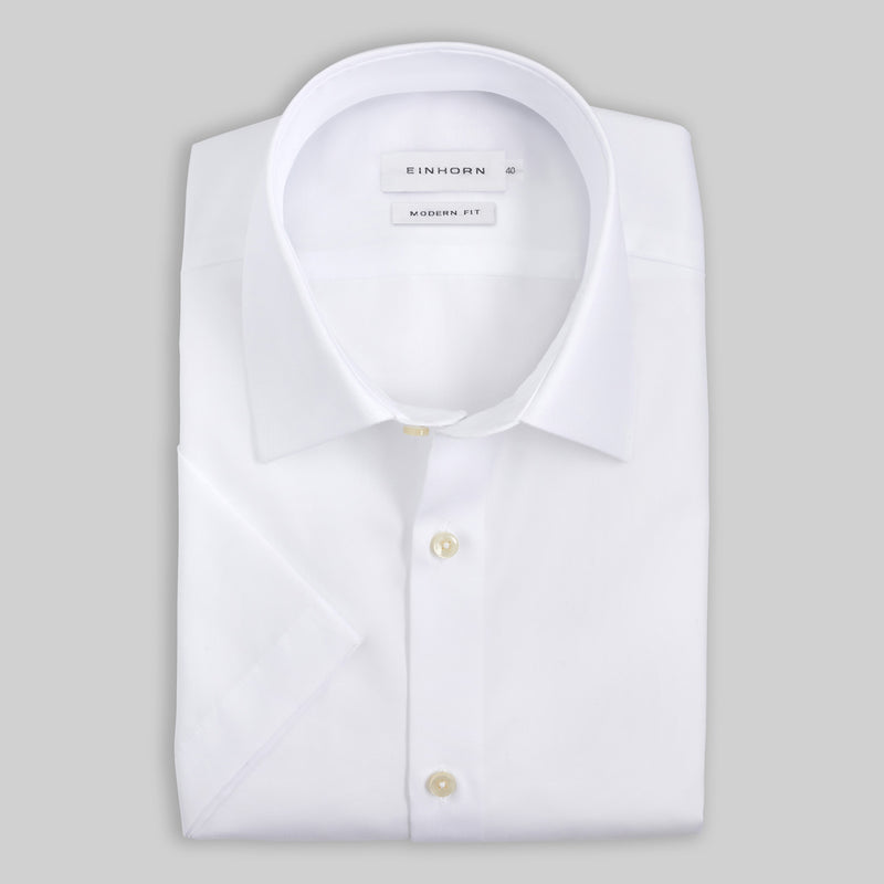 Kurzarmhemd Modern Fit Non Iron in Weiss