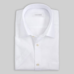 Kurzarmhemd Regular Fit Non Iron in Weiss