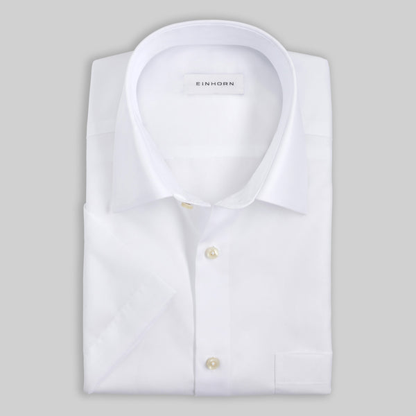 Kurzarmhemd Regular Fit Non Iron in Weiss