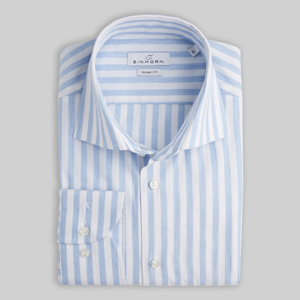 Hemd Modern Fit Hellblau Gestreift