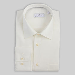 Creme Bügelfreies Einhorn Hemd  Klassische Passform  100% Poplin Cotton  Kragen Kent Fit Regular Fit Derby Non Iron / Bügelfrei Artikel 11305/10